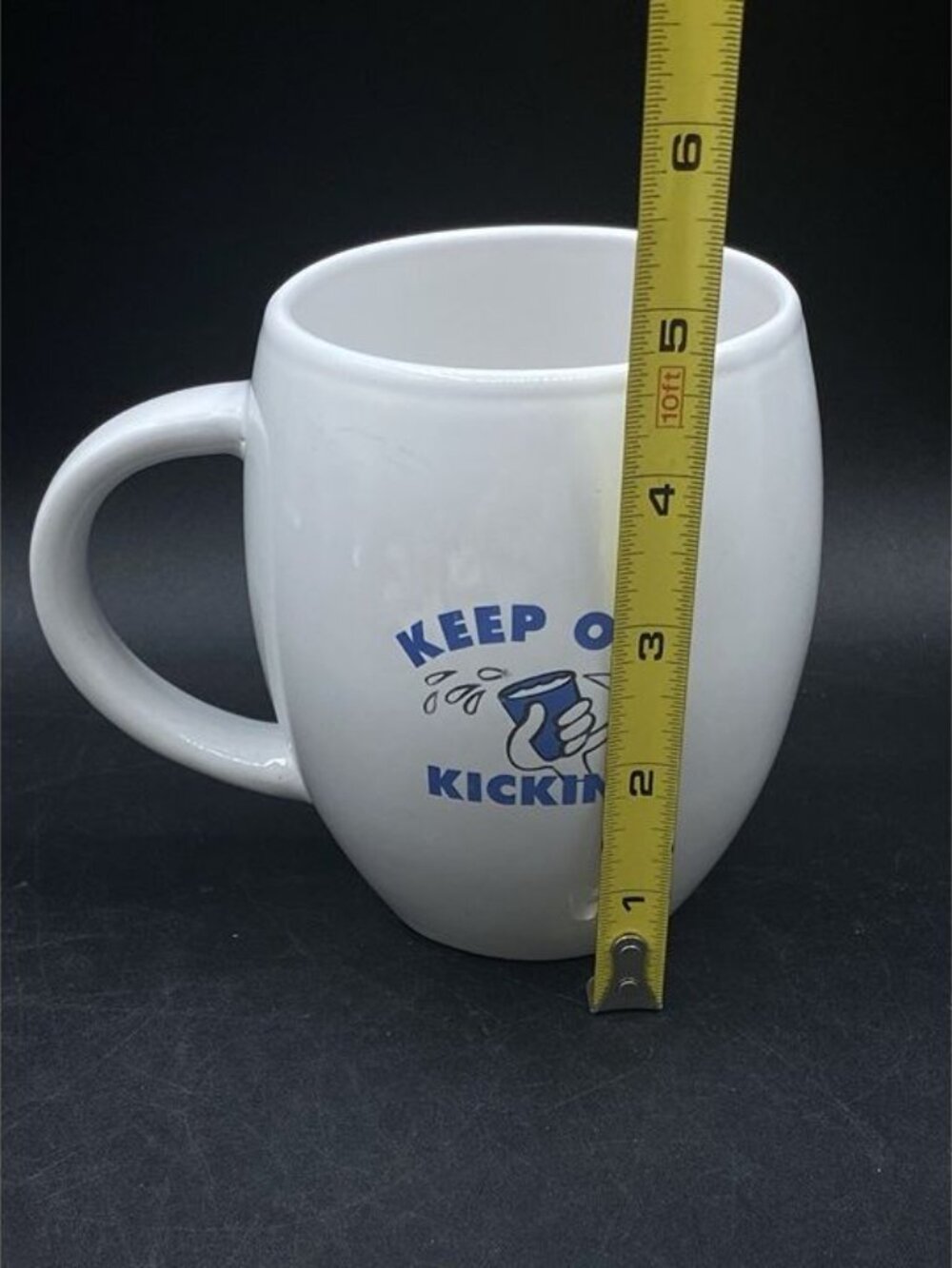 20th Anniversary Dutch Bros Coffee Large White Mug Keep on Kickin' Logo 2012 - Picture 3 of 9